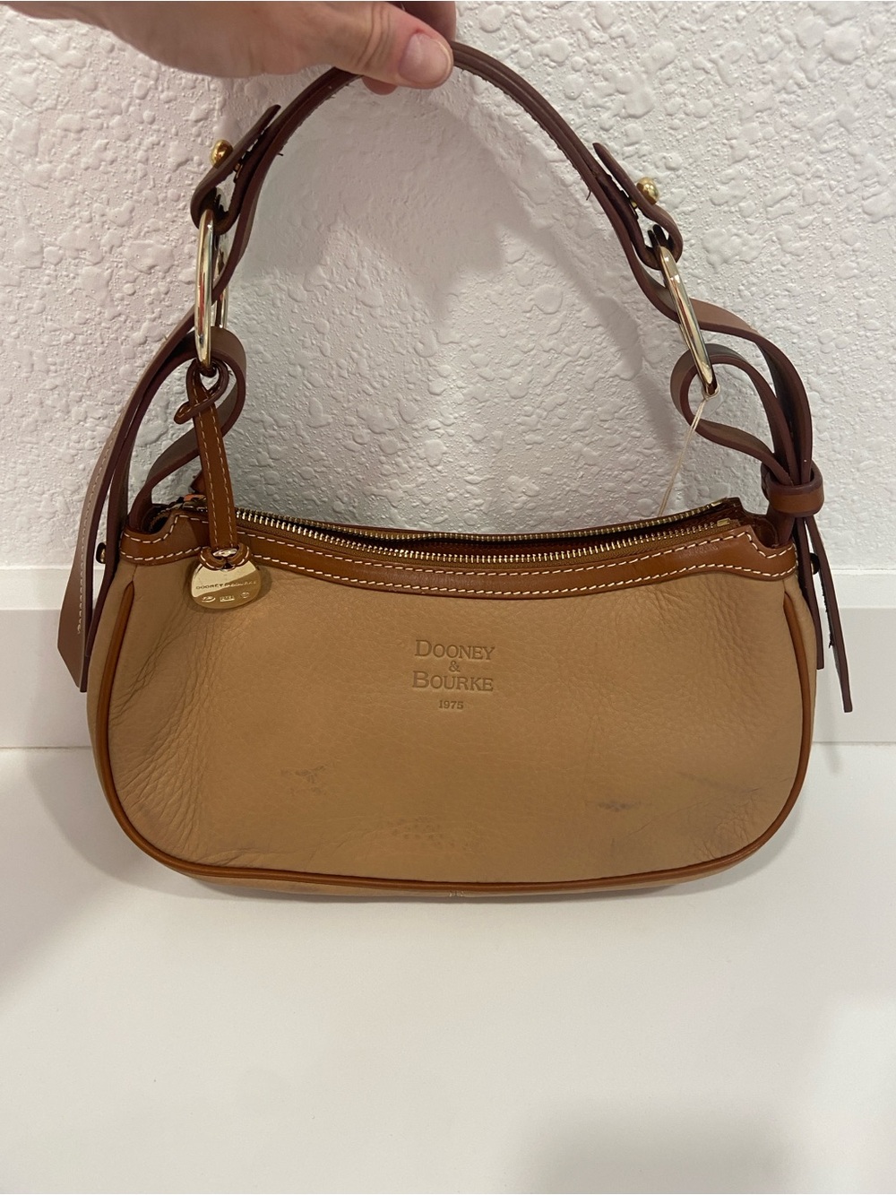 Dooney & Bourke Tan Leather Hayden bag